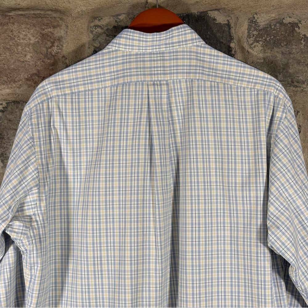 Ralph Lauren Yarmouth Men's Plaid Button Down Shirt 16 32/33 Long Sleeve Career - Picture 5 of 12